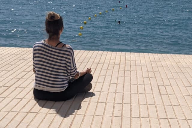 Meditation by the sea at la Playa de Cap Negret, Altea
